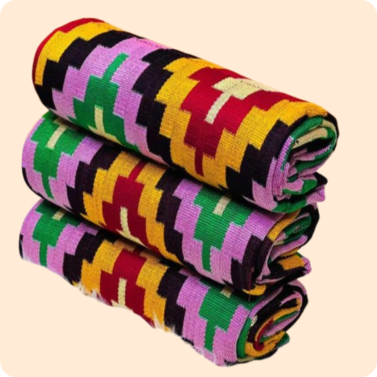 3 Color African Woven Kente