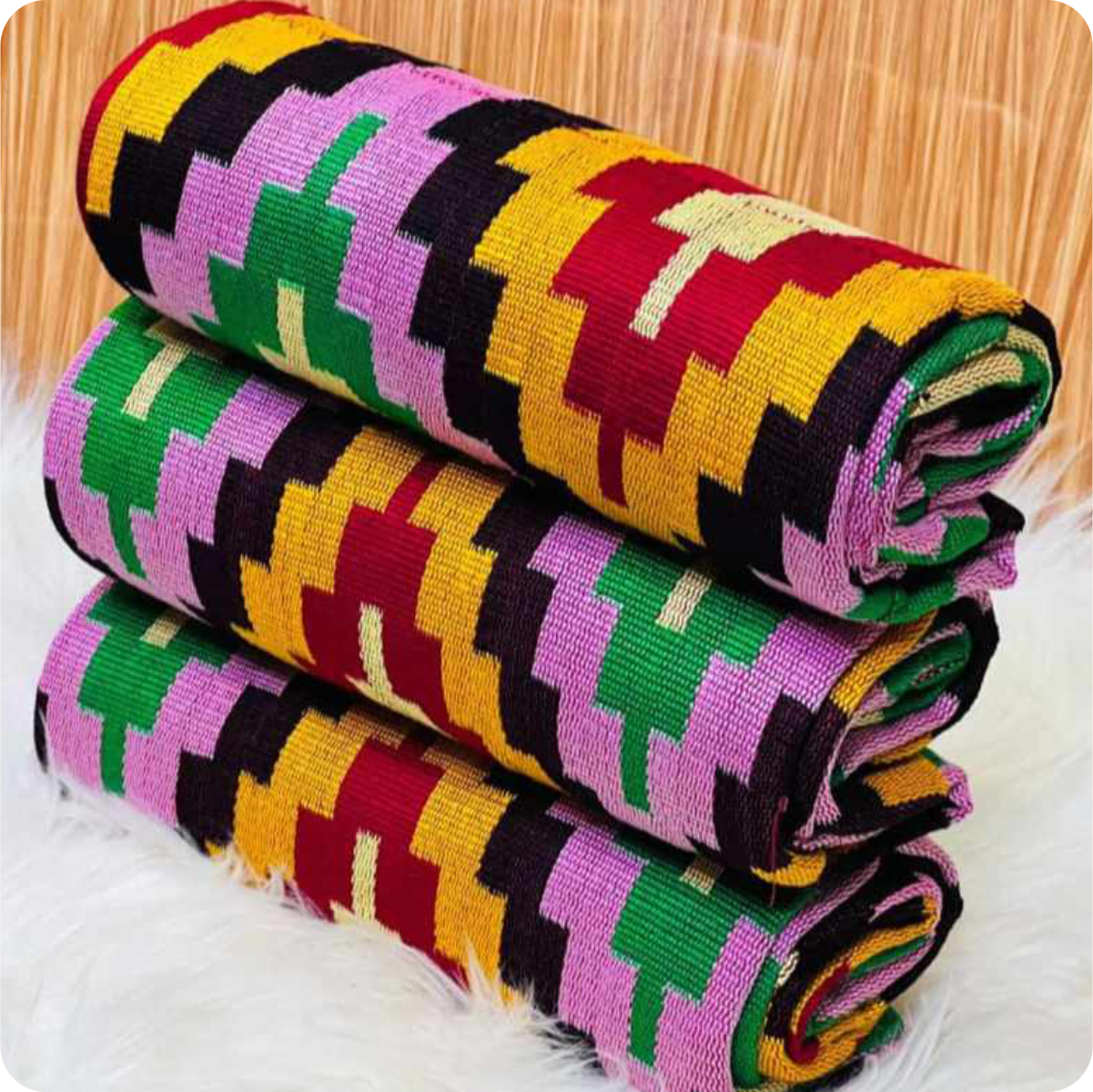 3 Color African Woven Kente