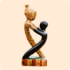 Carved Sculpture Representing Lovers