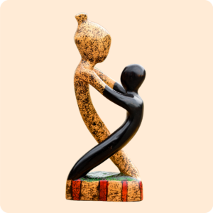 Carved Sculpture Representing Lovers