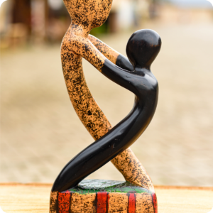 A Carved Sculpture Representing Lovers