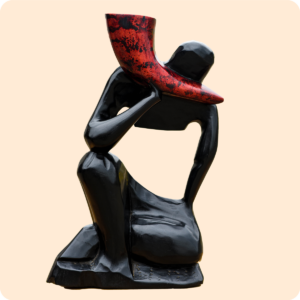 A Horn Blower Carved Scuplture Main