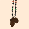 African Map Beaded Necklace