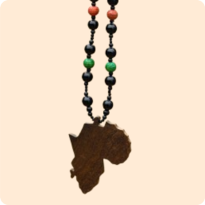 African Map Beaded Necklace