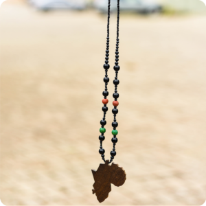 African Map Beaded Necklace
