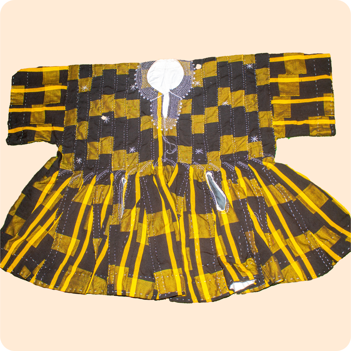 Black And Yellow Design Northern Smock