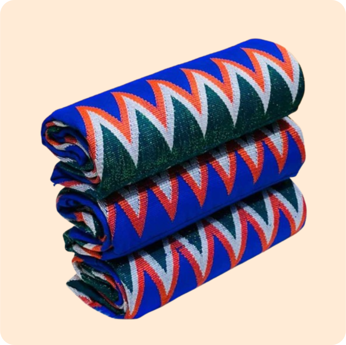 Blue-Balck African Woven Kente