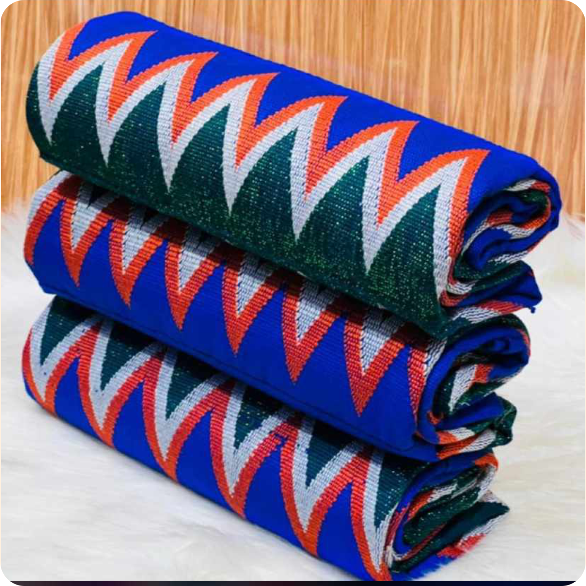 Blue-Balck African Woven Kente
