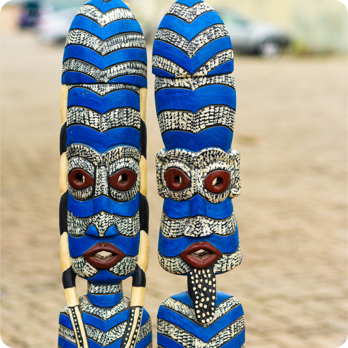 Carved Sculpture Mask - Image 2