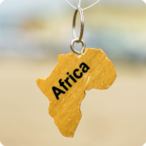 African Map Keyholder