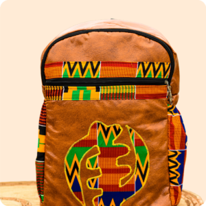 Dwakrom African Print Leather Bag