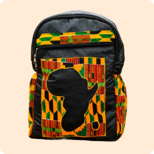 Dwakrom African Print Leather Side Bag
