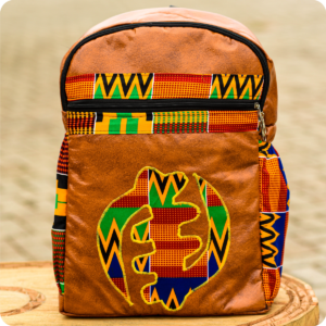 Dwakrom African Print Leather Bag