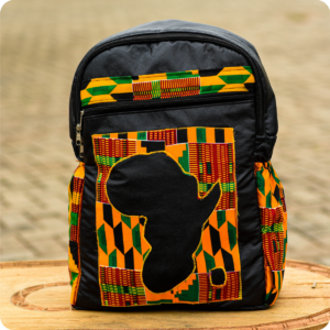 Dwakrom African Print Leather Bag