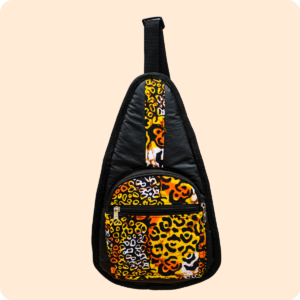 Dwakrom African Print Leather Side Bag
