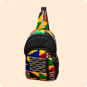 Dwakrom African Print Leather Side Bag
