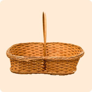 Dwakrom Cane Basket With Hand