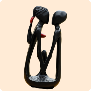 In a world teeming with mass-produced décor and fleeting trends, the Dwakrom Lovers Carved Sculpture stands as a beacon of timeless romance and