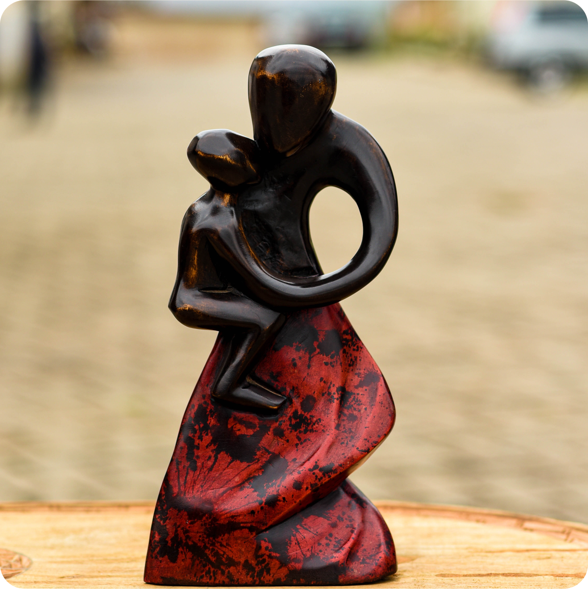 Mother & Child Carved Sculpture Page - Image 2