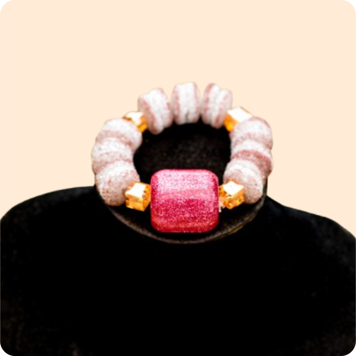 Pink Beaded Bracelets Main