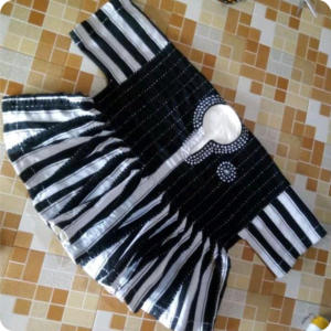 Premium Black And White Smock