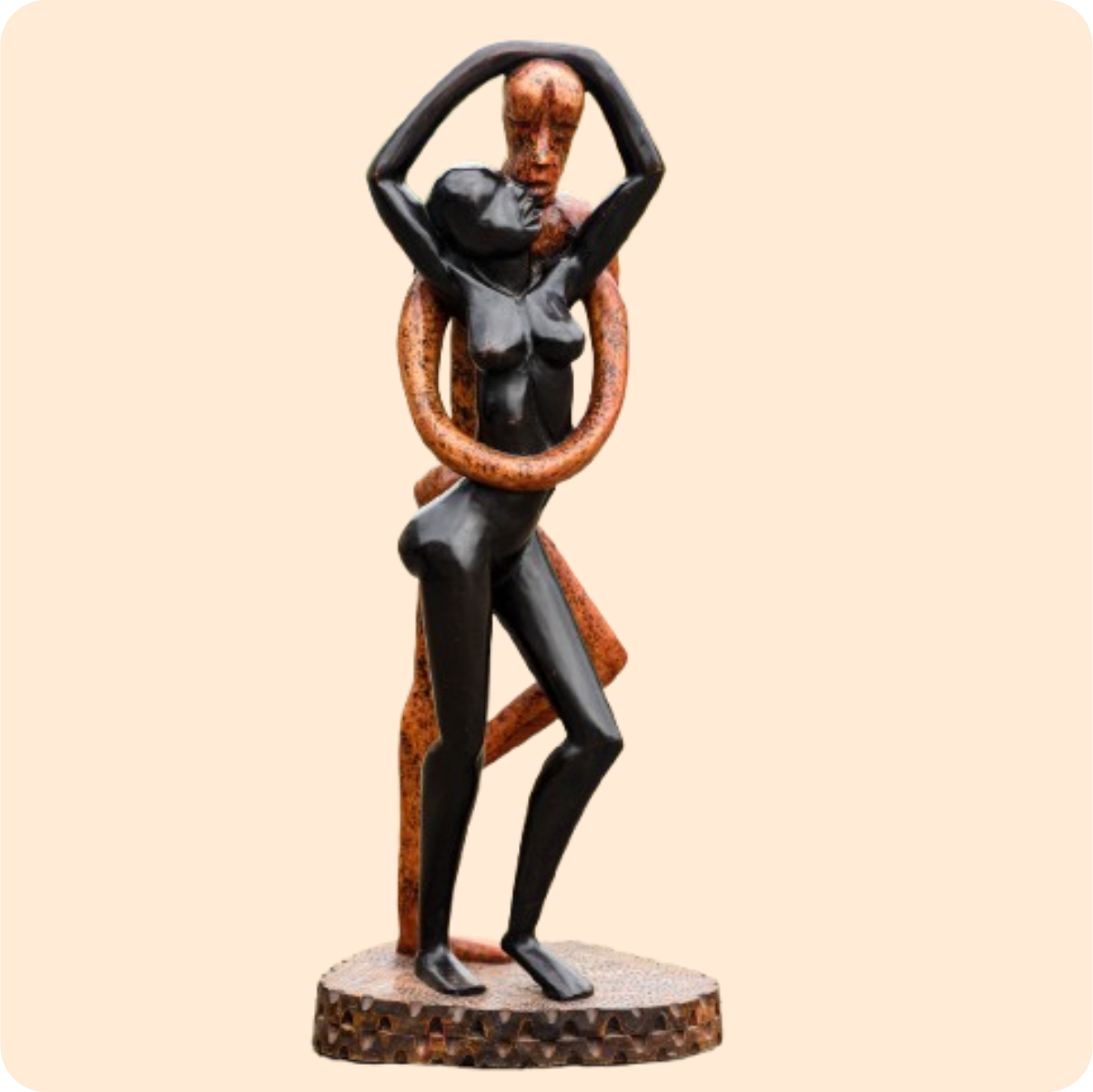 Premium Carved Sculpture Representing Lovers