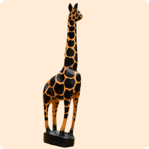 Premium Giraffe Carved Sculpture