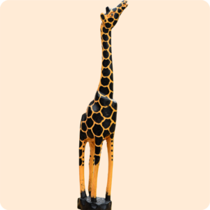 Premium Giraffe Carved Sculpture