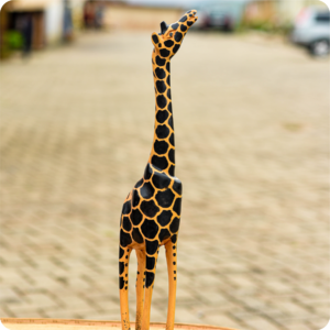 Premium Giraffe Carved Sculpture