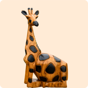 Premium Giraffe Carved Sculpture