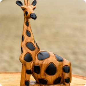 Premium Giraffe Carved Sculpture