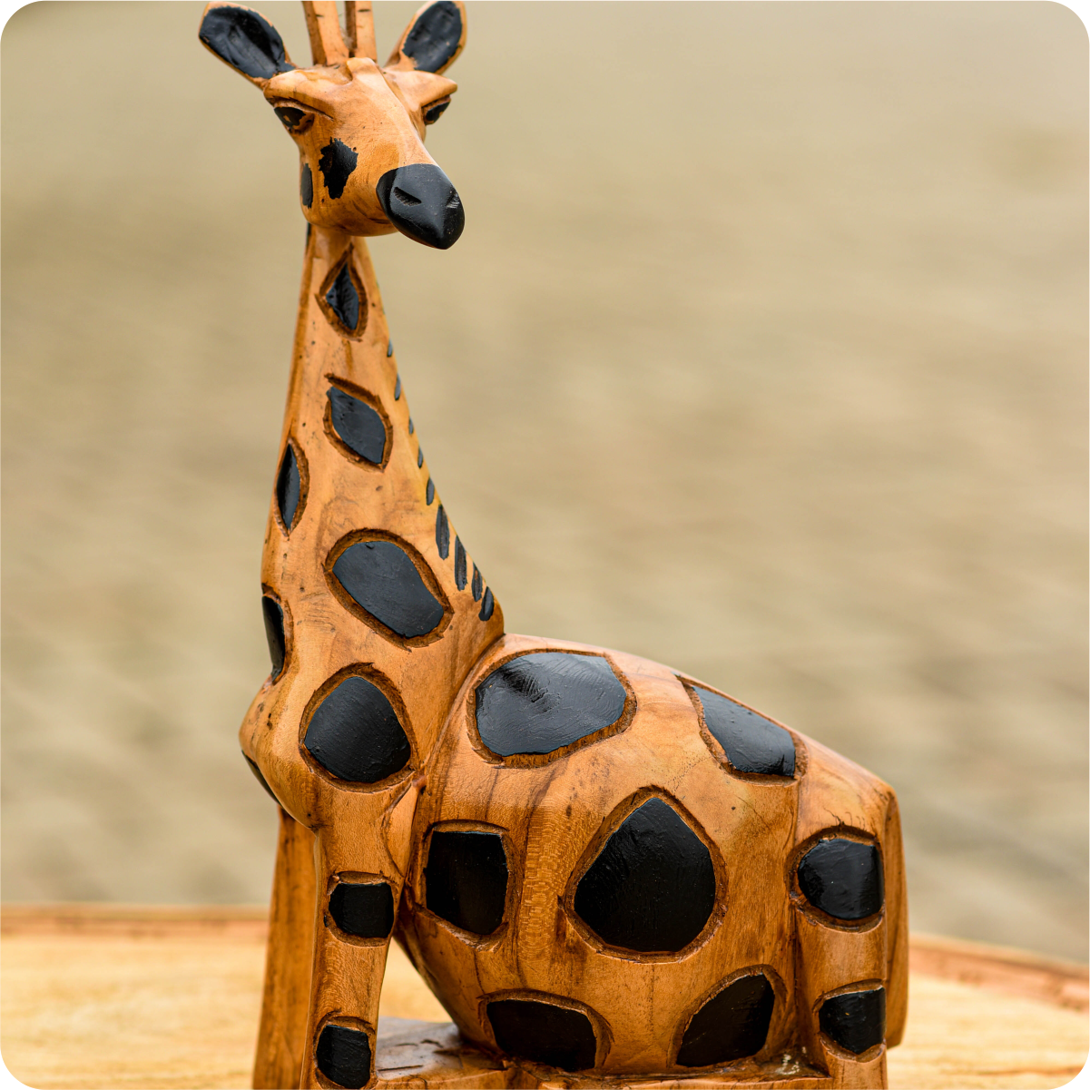 Premium Giraffe Carved Sculpture - Image 12