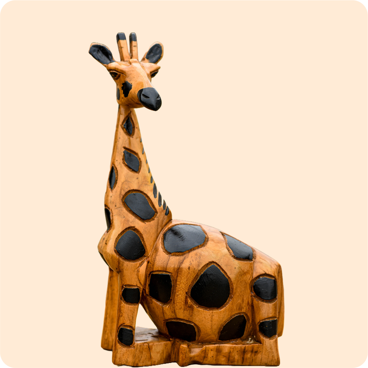 Premium Lying Giraffe Carved Sculpture