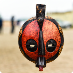 Premium Round Mask Carved Sculpture