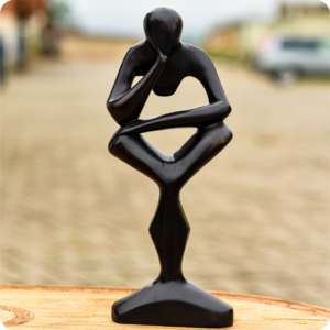 Premium Thinking Man Carved Sculpture