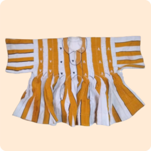 Premium White And Yellow Northern Smock