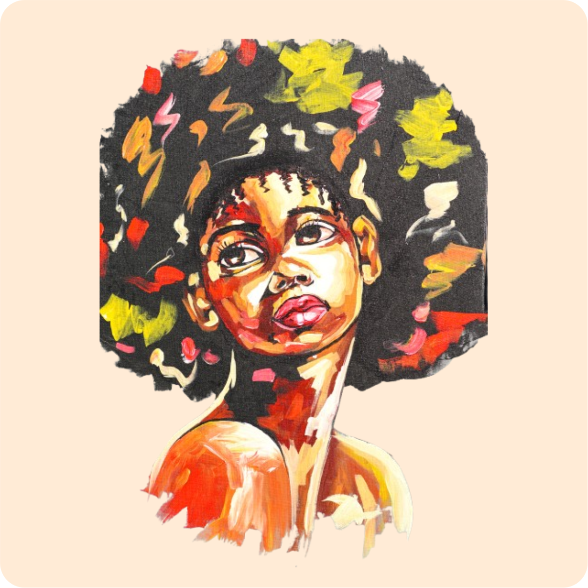 Akwaaba Face Painting Works 27 By 38 Inches