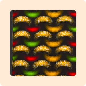 Black & Yellow Fabric Half Piece