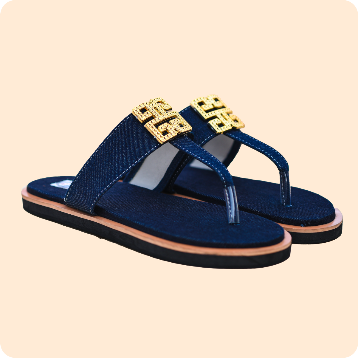 Dwakrom Blue Jeans Nose Ladies Slippers