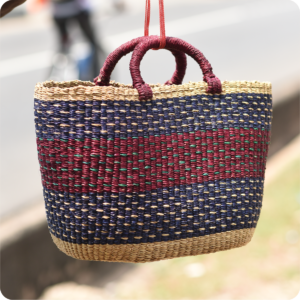 Dwakrom Bolga Multi Colored Basket