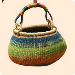 Dwakrom Bolga Round Basket Page