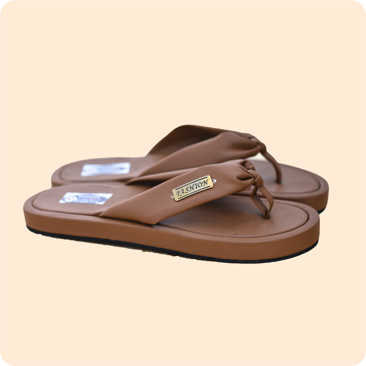 Dwakrom Ladies Coffee Brown Slippers