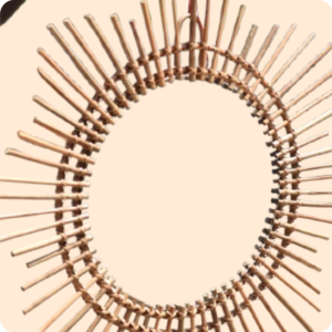 Dwakrom Premium Cane Mirror