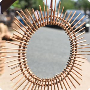 Dwakrom Premium Cane Mirror