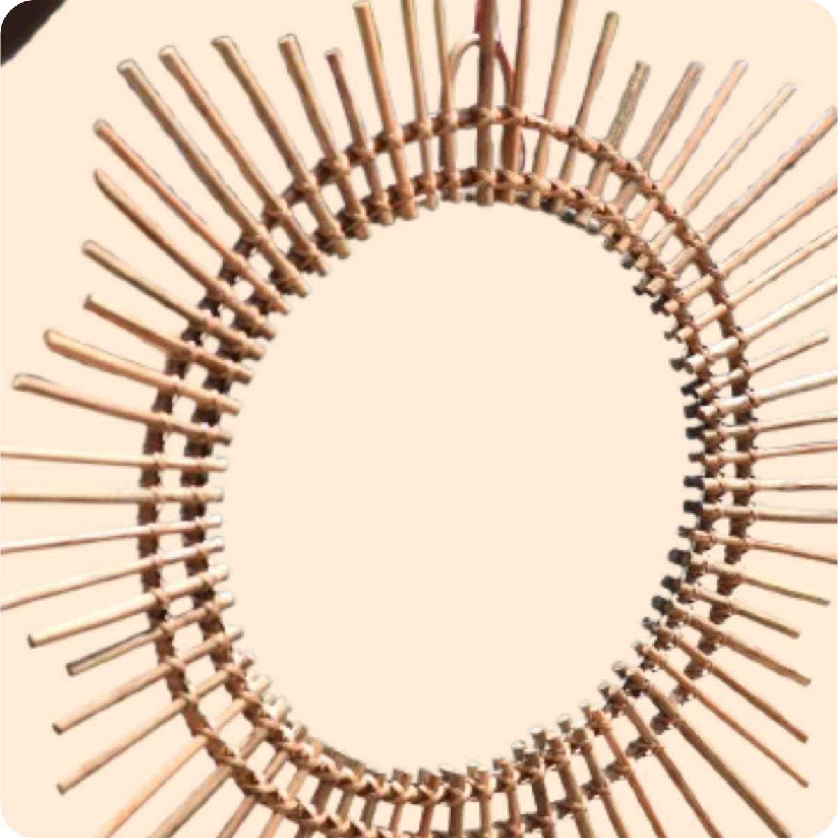 Dwakrom Premium Cane Mirror