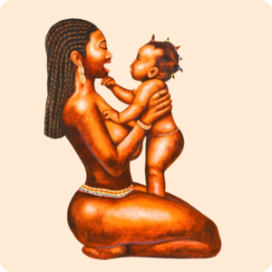 Mother And Child Painting Work 40 By 55 Inches