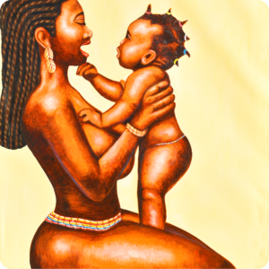 Mother And Child Painting Work
