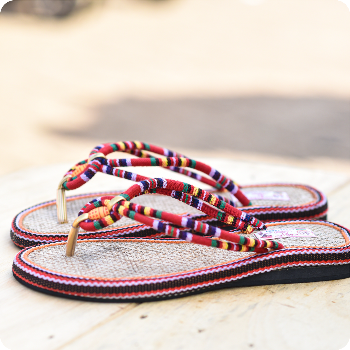 Multi Coloured Ladies Slippers Design - Image 2