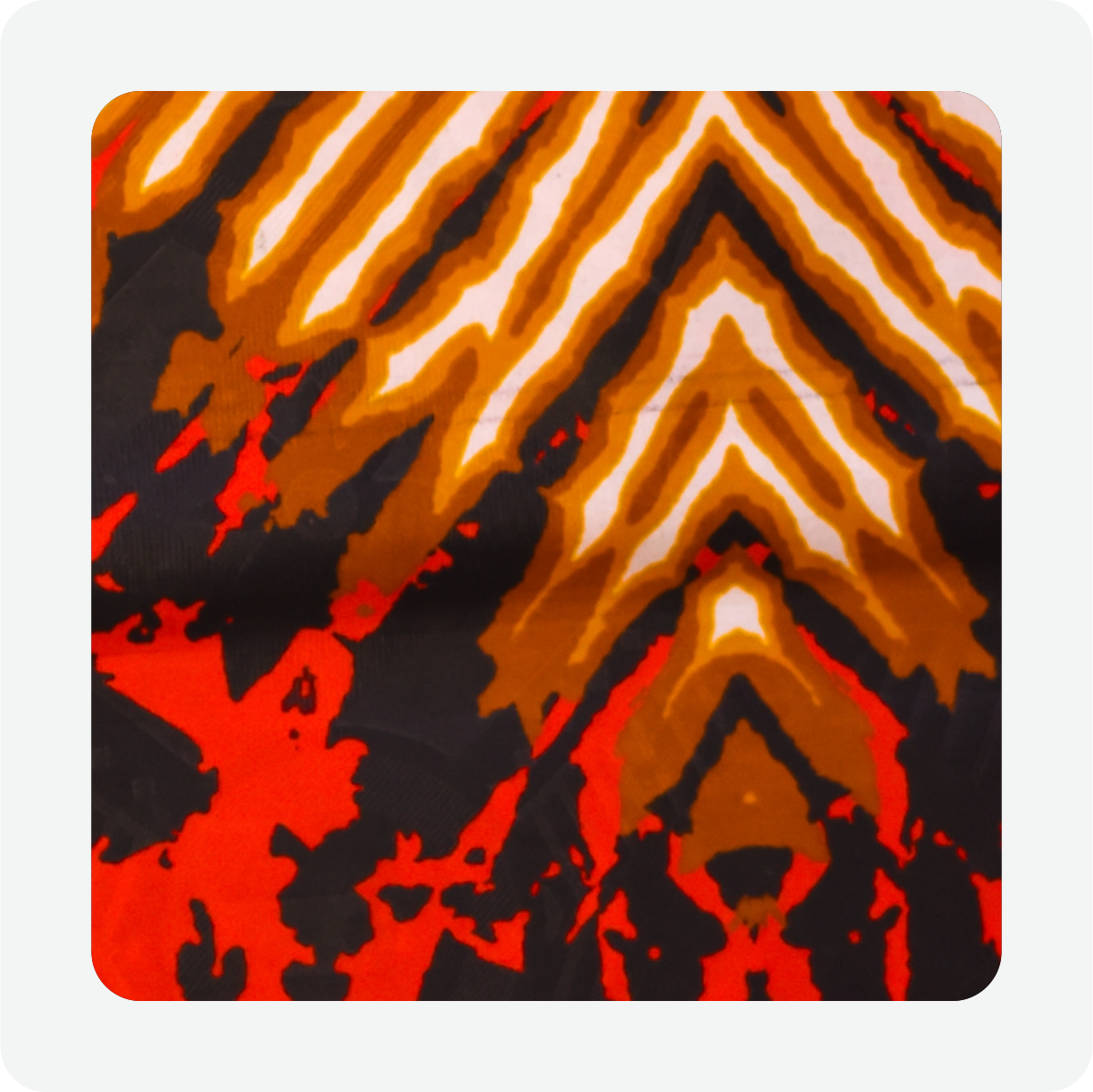 Red & Blue Batik Fabric - Image 2