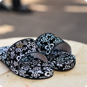 Quality Full Slippers for Ladies With Black and White Colour